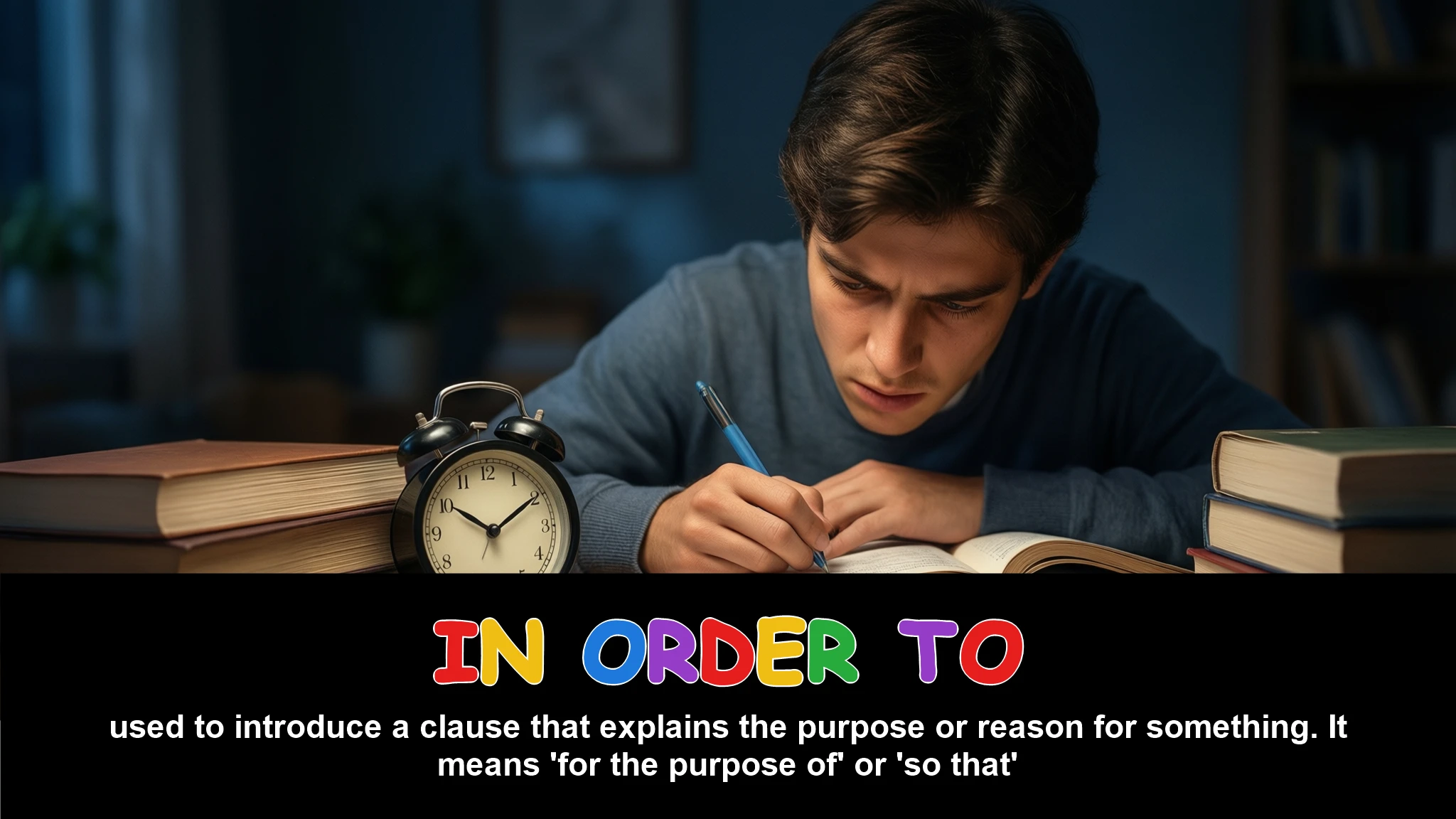 English Illustration for in order to